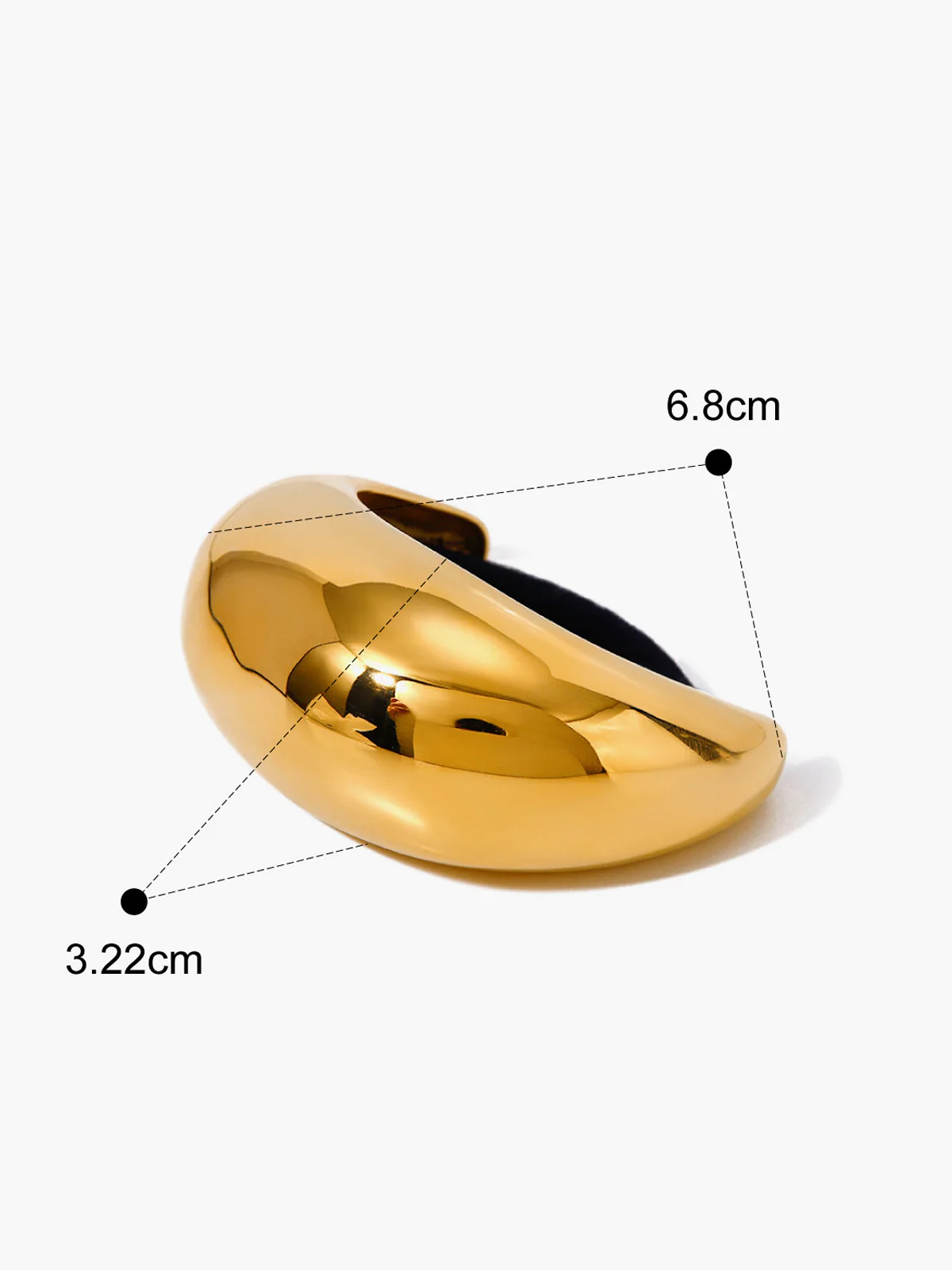 1pc Golden Elastics Hair Tie - Image 3
