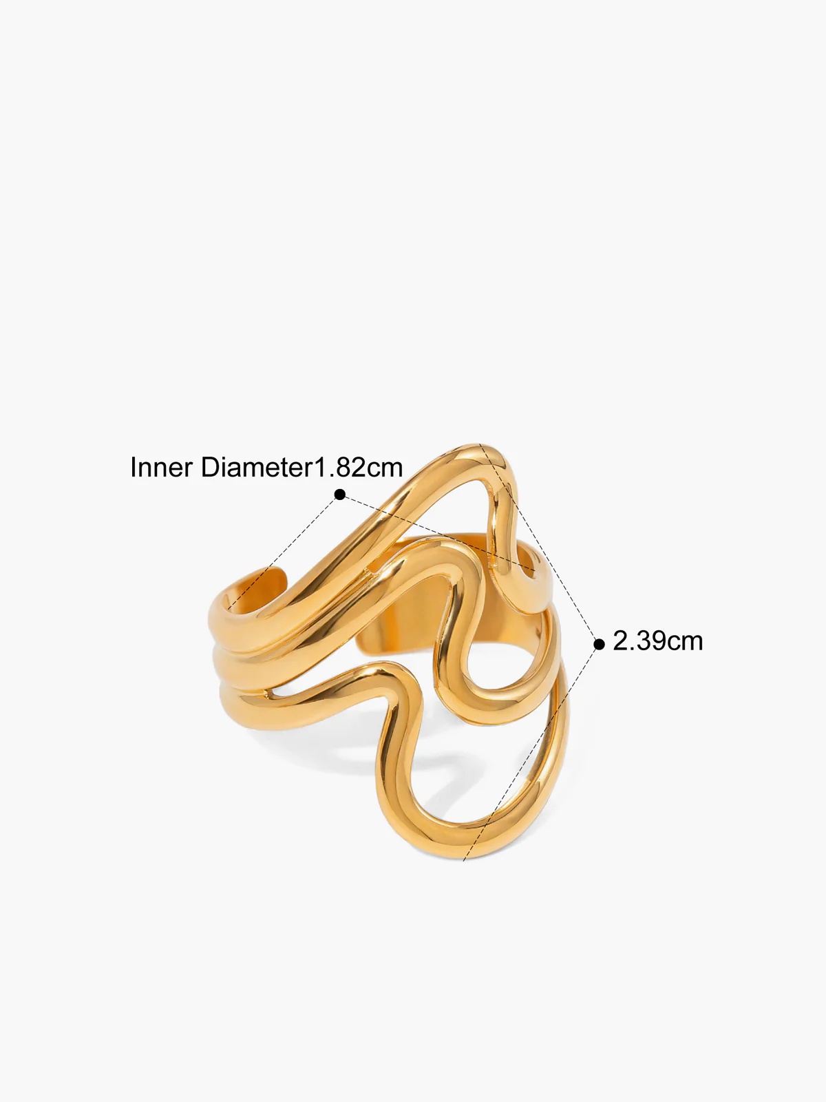 1pc Irregular Open Ring - Image 3