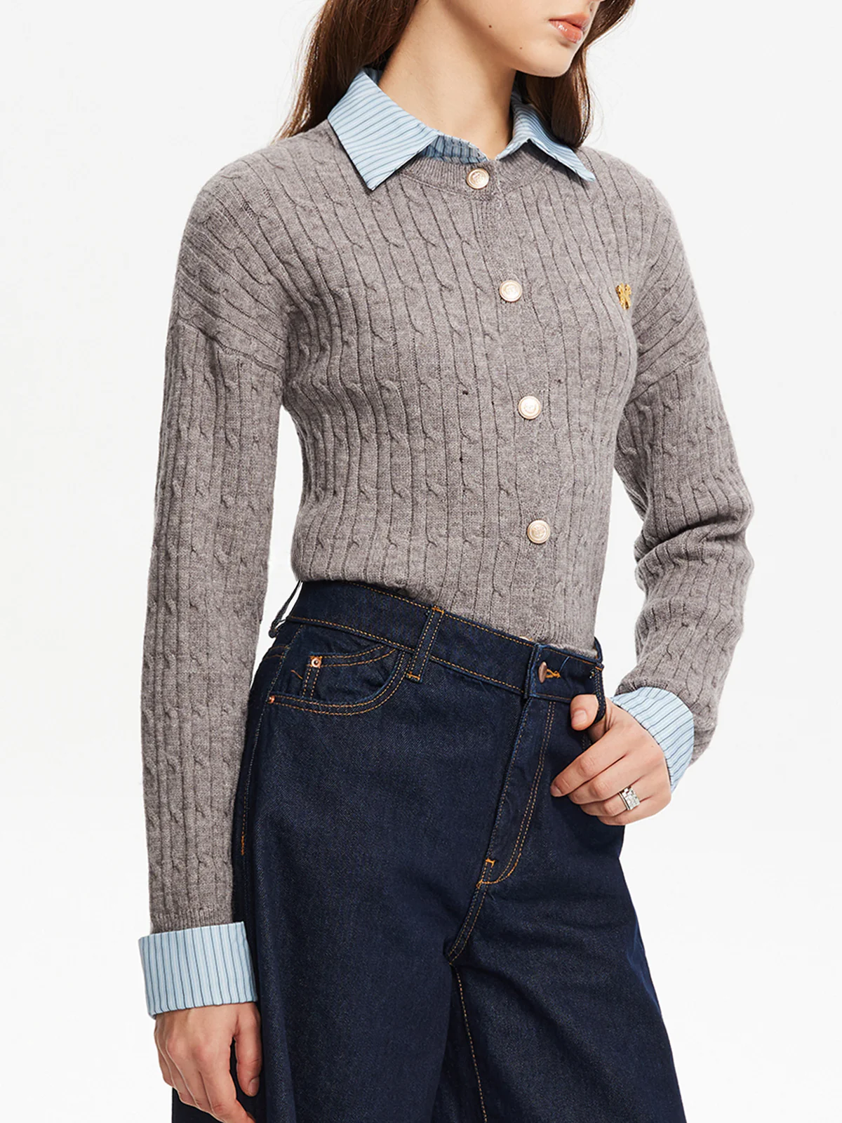 2 in 1 Button Knit Top - Image 4