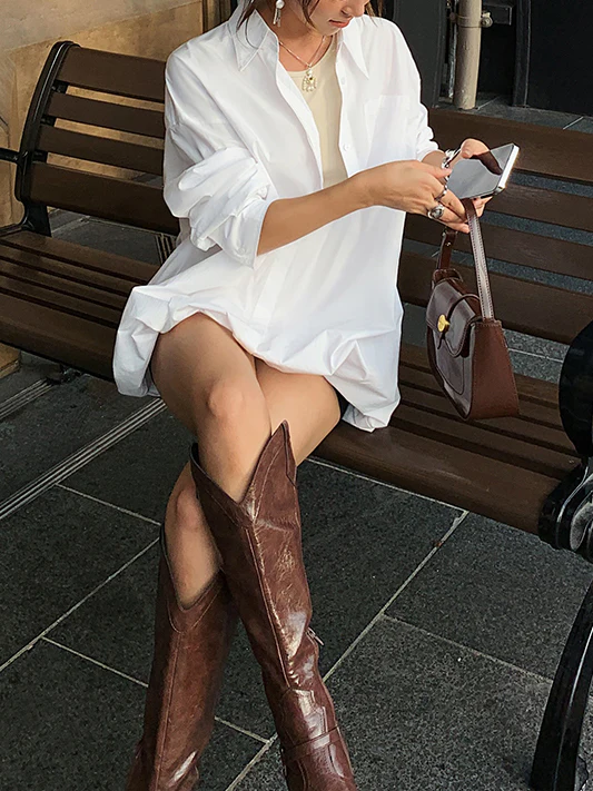 2 In 1 Oversized Button Down Shirt - Image 3