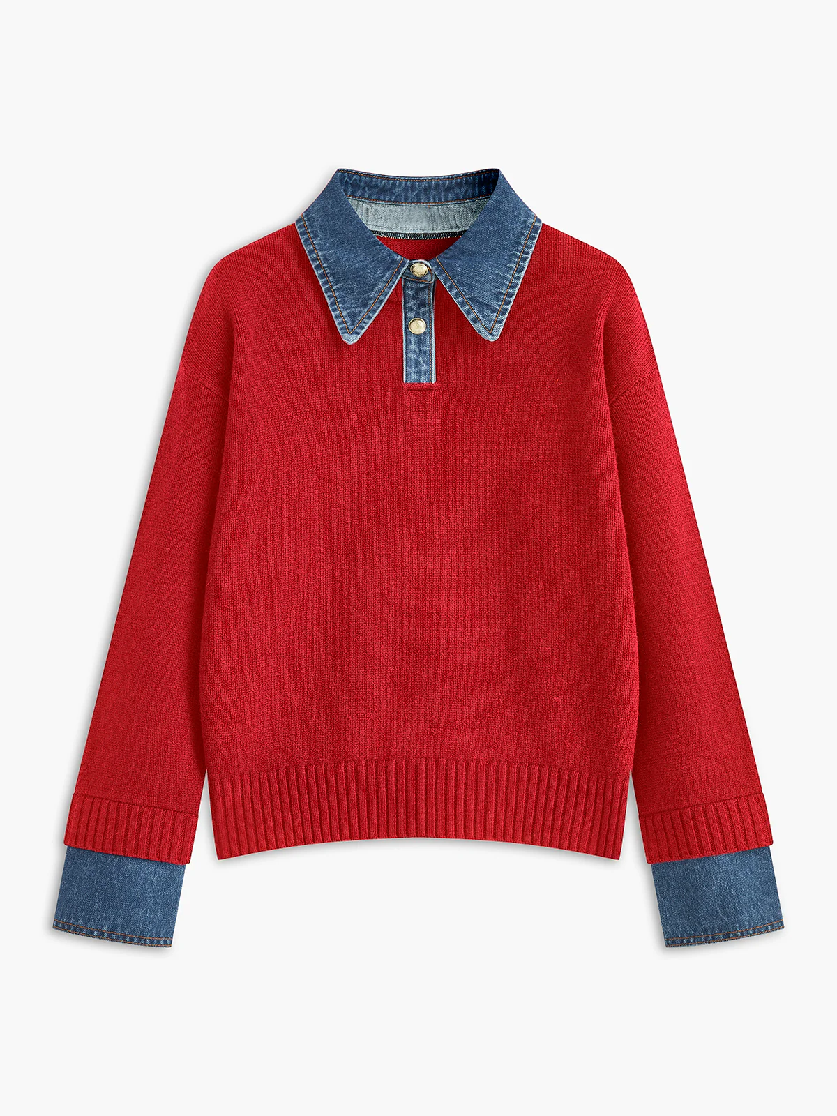 2 in 1 Panel Lapel Sweater - Image 10