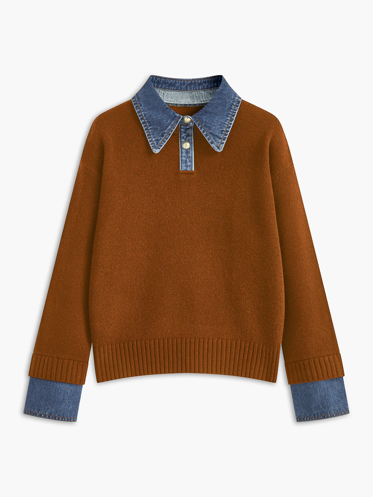 2 in 1 Panel Lapel Sweater - Image 11