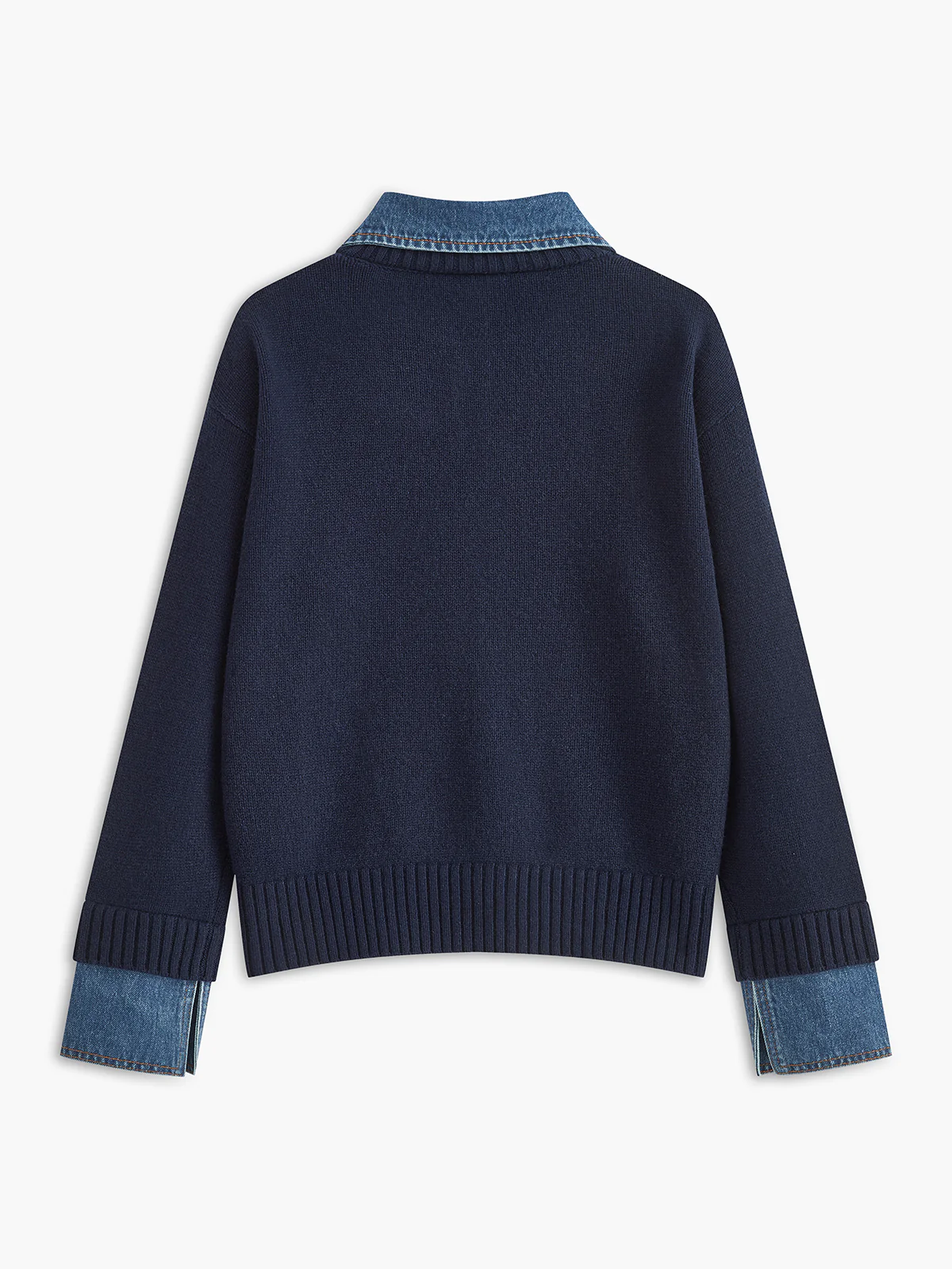 2 in 1 Panel Lapel Sweater - Image 3