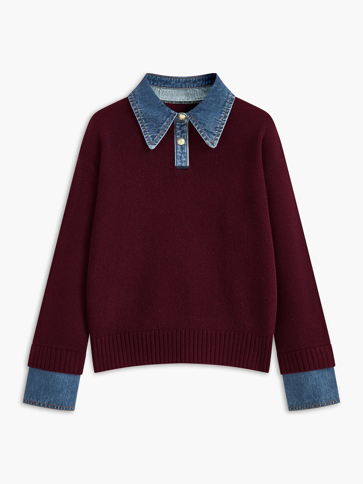 2 in 1 Panel Lapel Sweater - Image 8