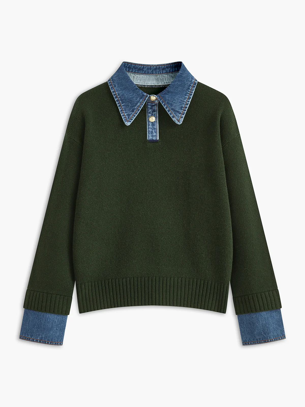 2 in 1 Panel Lapel Sweater - Image 9