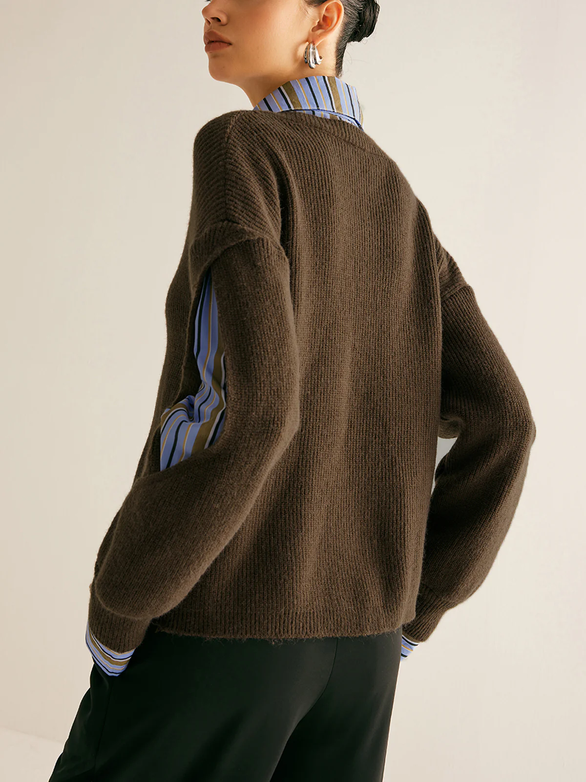 2 in 1 Ribbed Cutout Sweater - Image 4