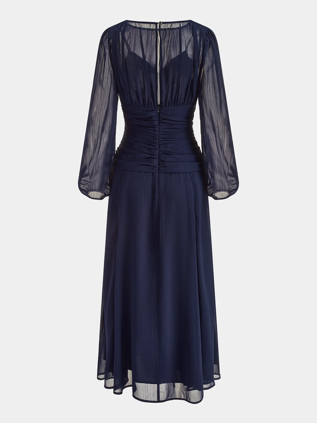 2 in 1 Semi-Sheer Chiffon Maxi Dress - Image 3