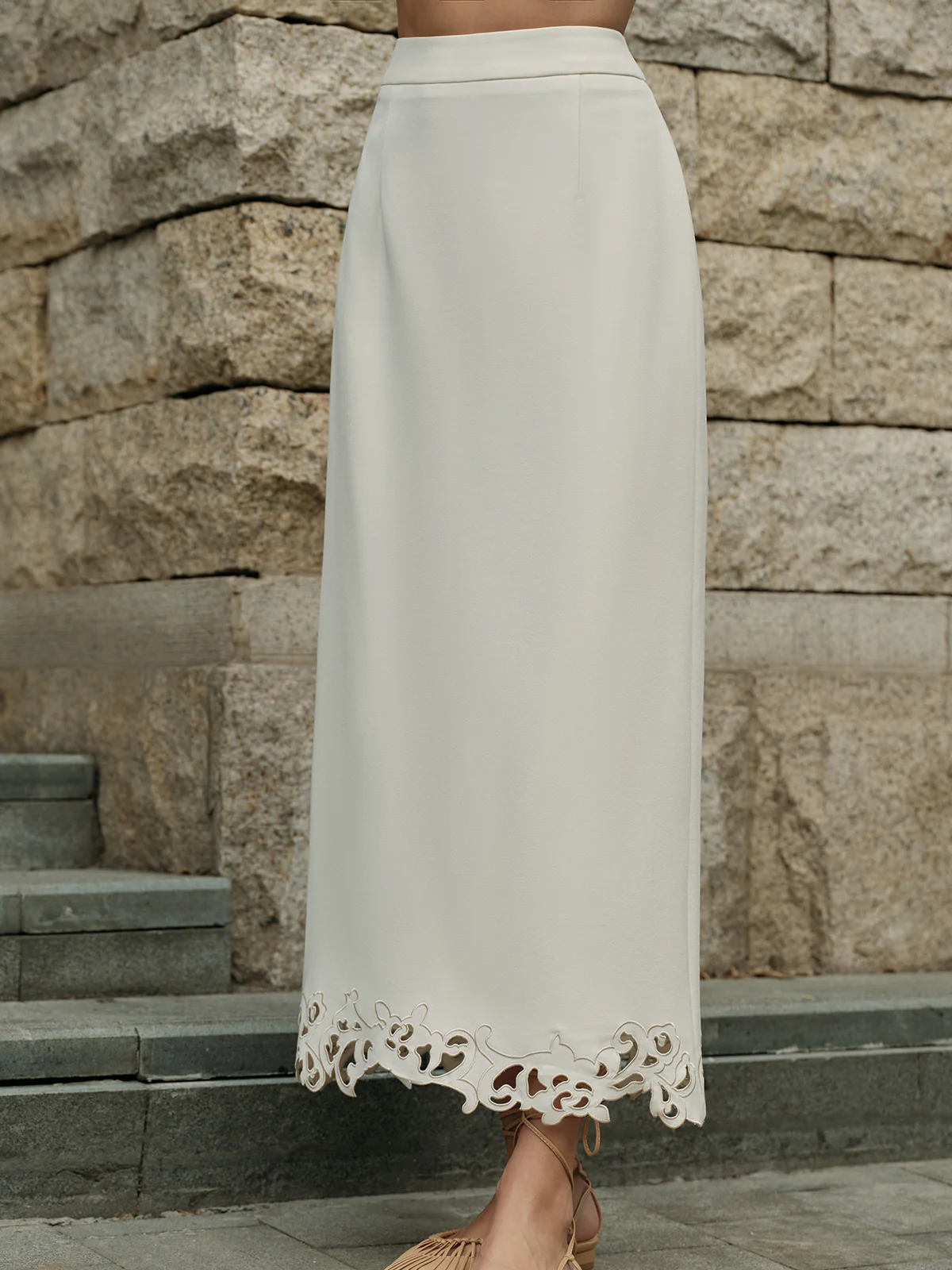 3D Embroidered A-Line Skirt - Image 4