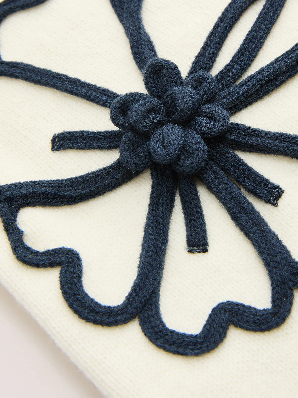 3D Floral Appliqué Knit Vest - Image 5