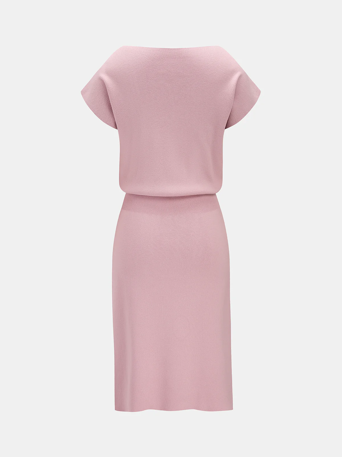 3D Floral Applique Short Sleeve Knit Dress - Image 2