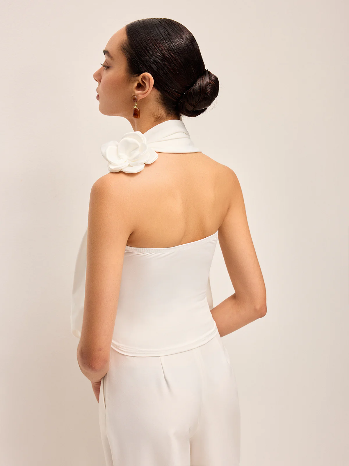 3D Floral Embellished Halter Top - Image 6