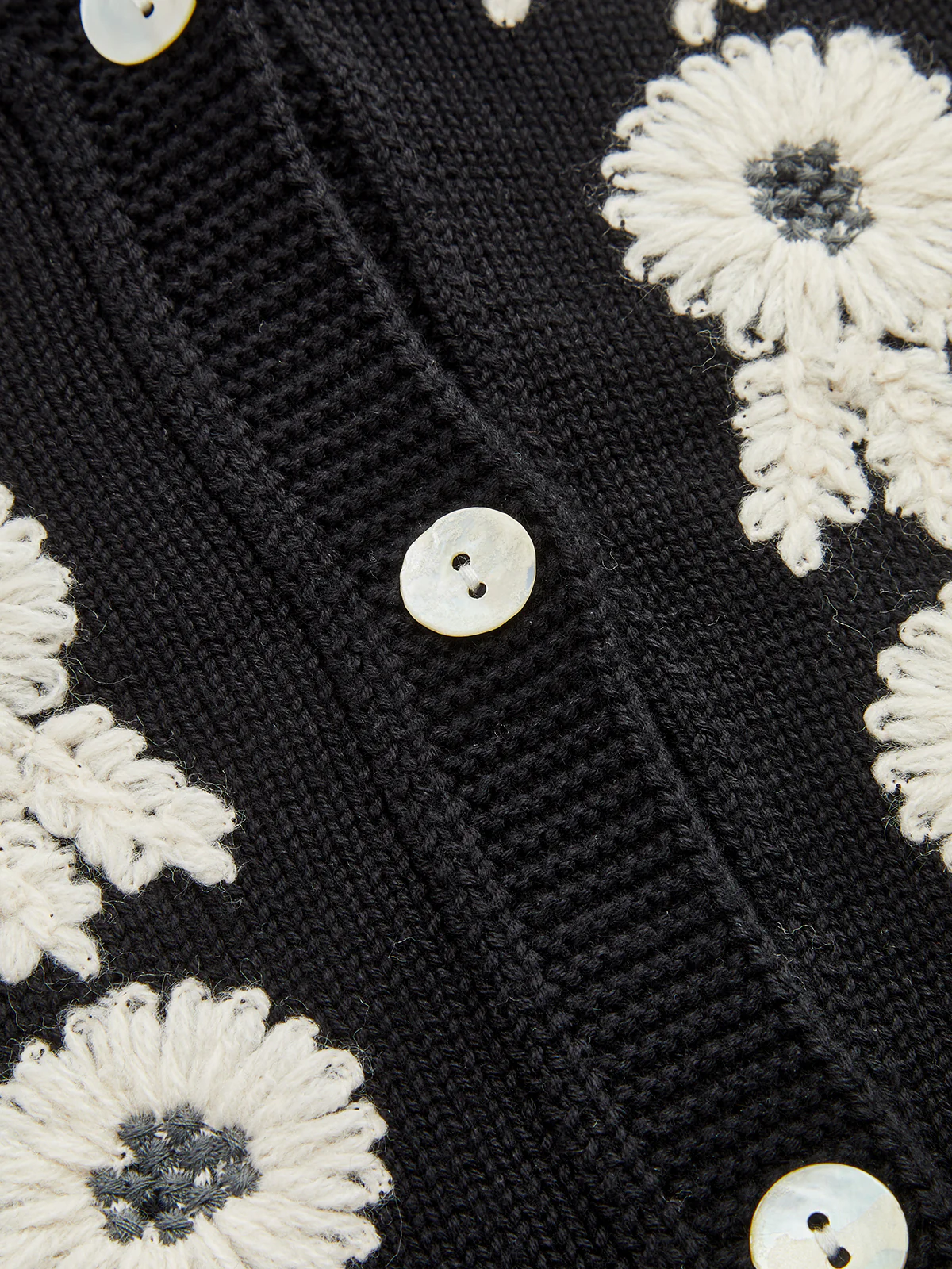 3D Floral Embroidered V-Neck Knit Vest - Image 4