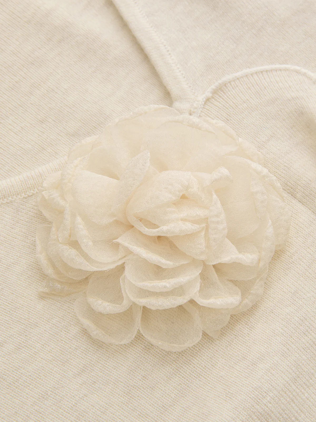 3D Floral Ruffled Hem Knit Top - Image 9