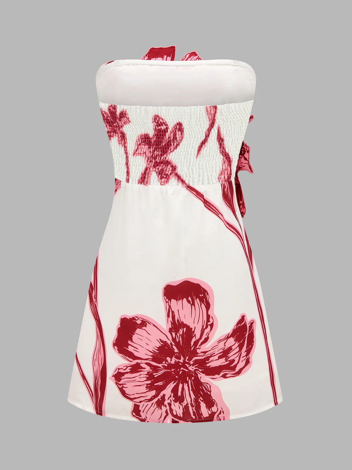 3D Floral Strapless Mini Dress - Image 2
