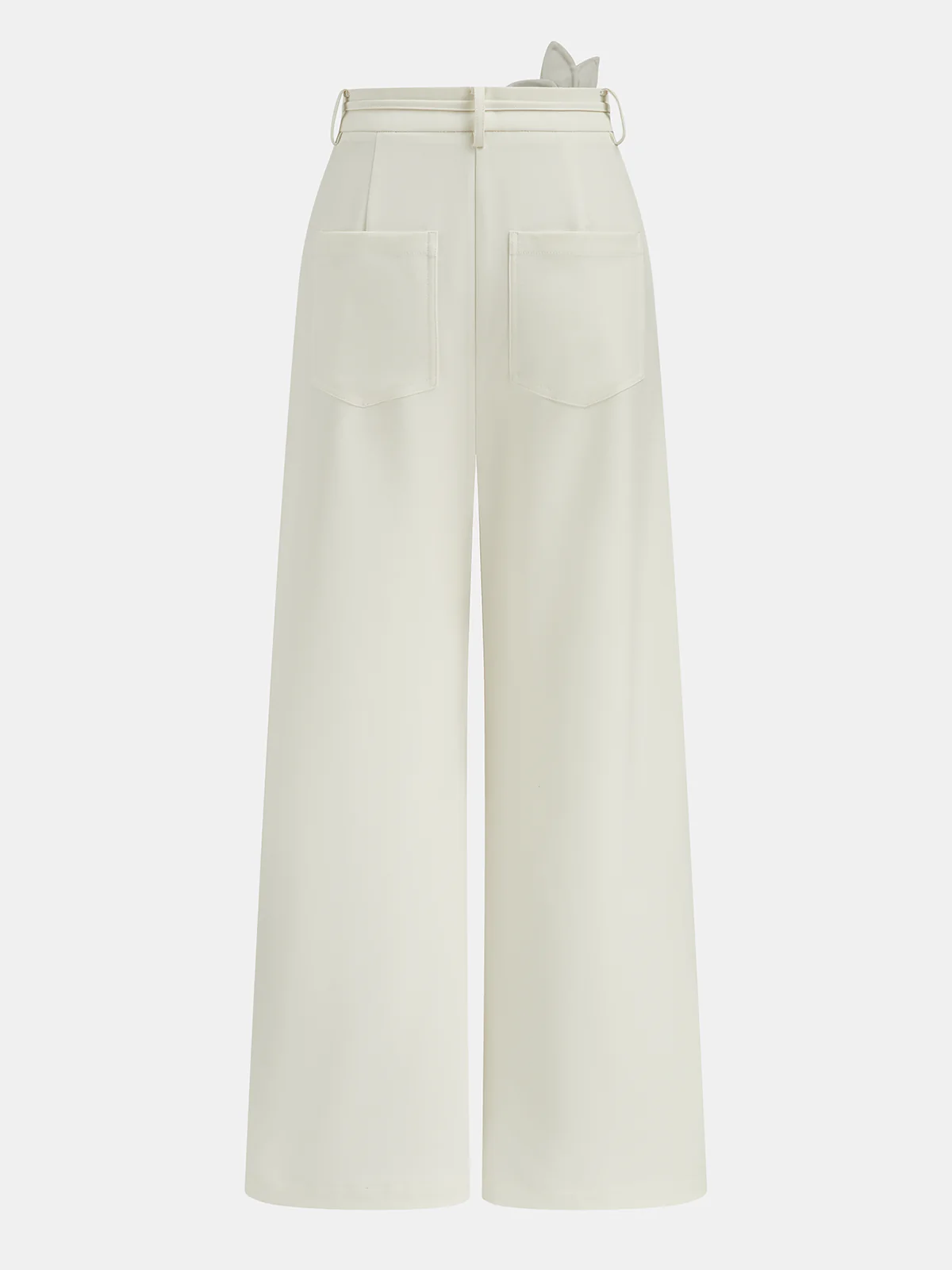 3D Floral Tie Wide-Leg Pants - Image 2