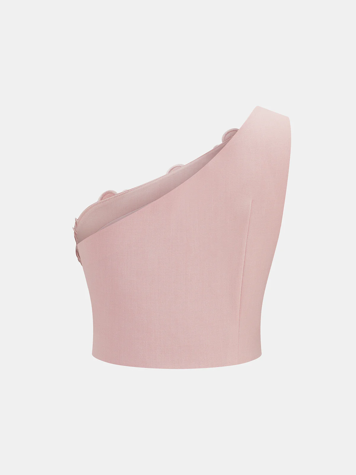 3D Flower One-Shoulder Crop Top & Pants Set - Image 3