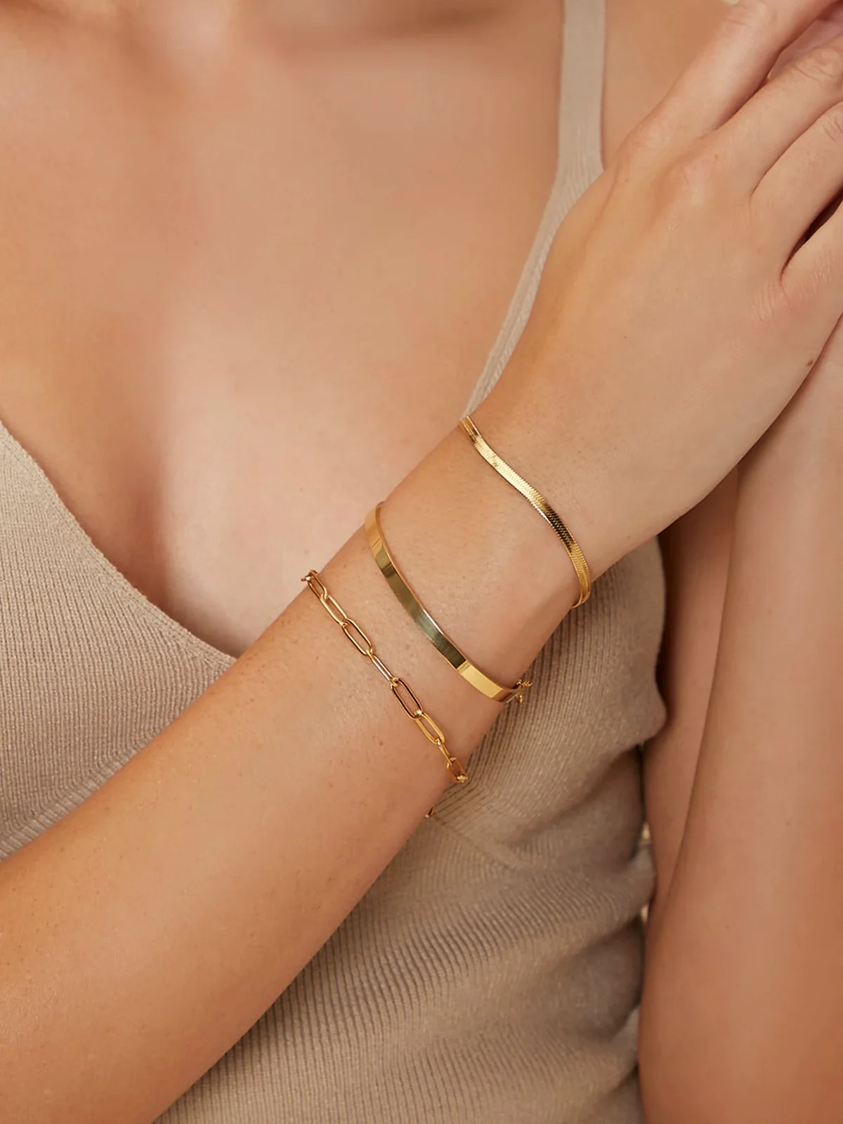 3pcs Geometric Chain Bracelet Set - Image 2