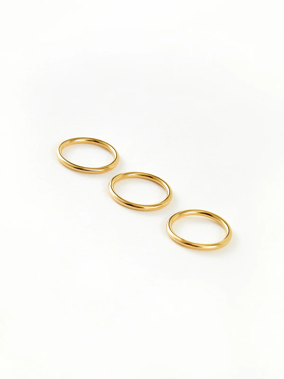 3pcs Minimalist Golden Circle Ring - Image 2