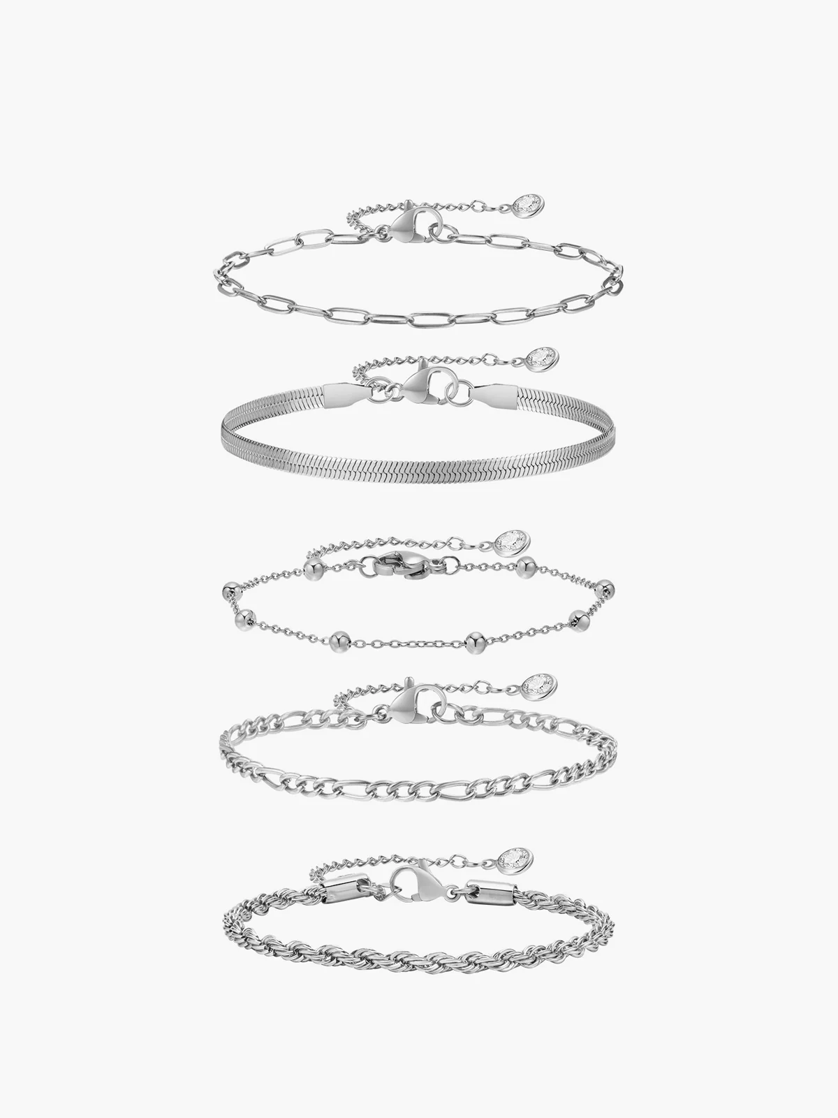 5pcs Geometric Golden Chain Bracelet - Image 5