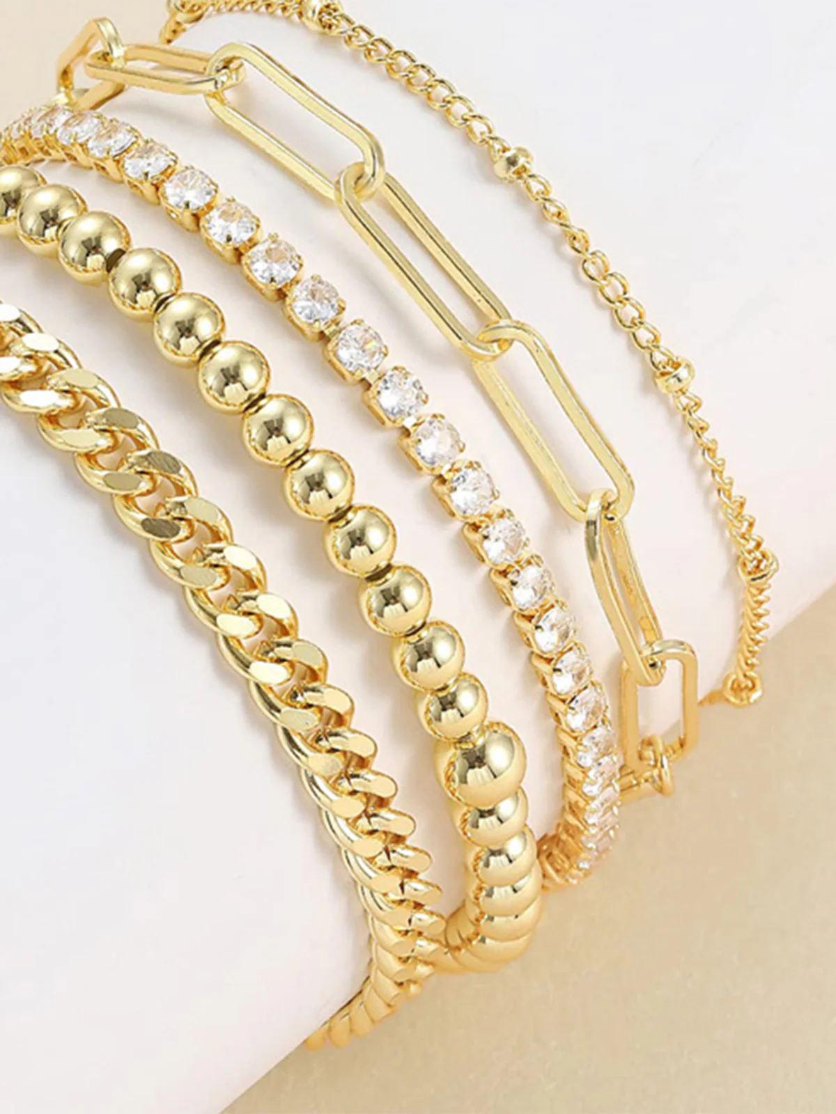 5pcs Golden Geometrical Bracelet - Image 3