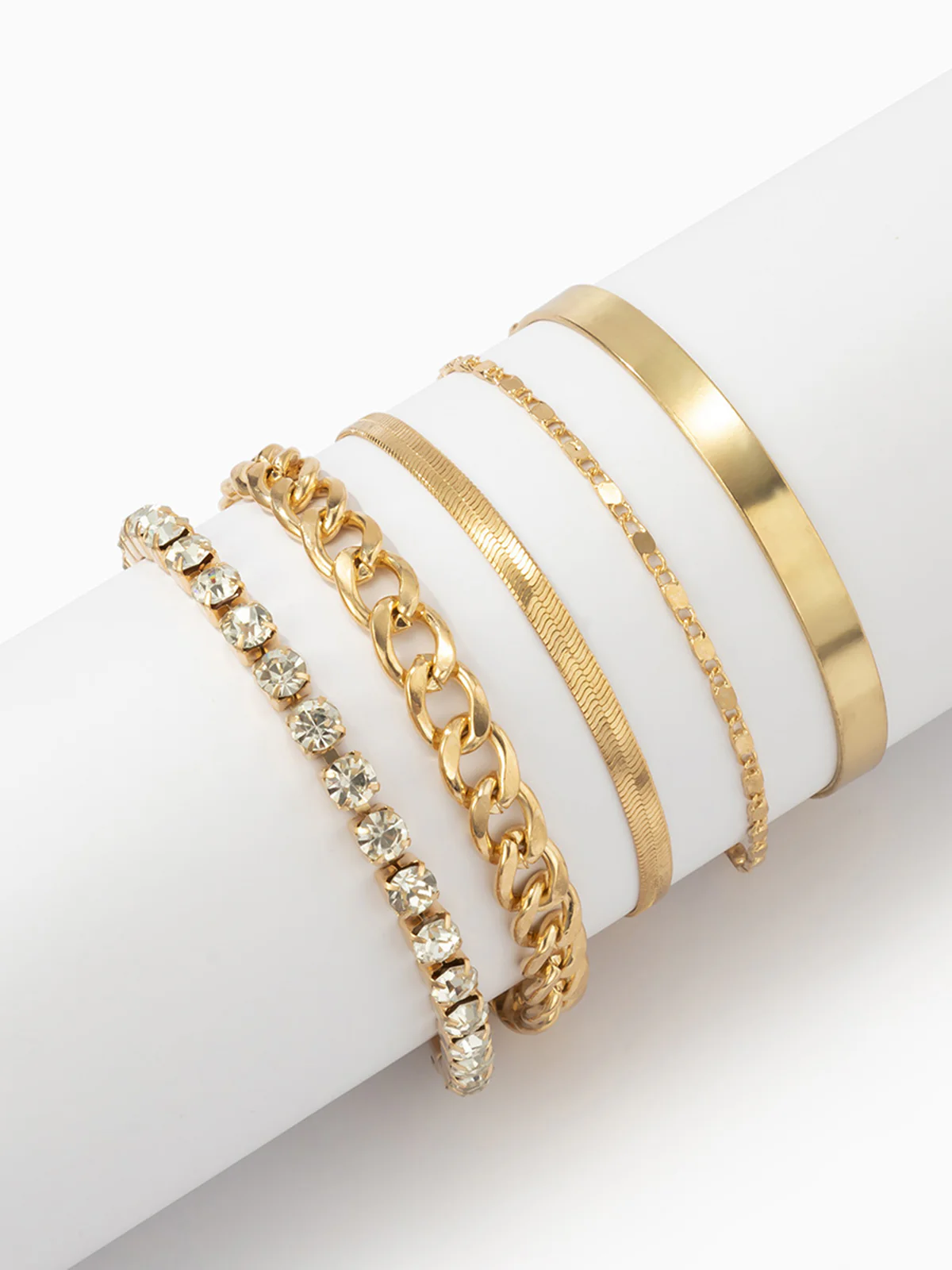 5pcs Rhinestone Snake Chain Bracelet - Image 2