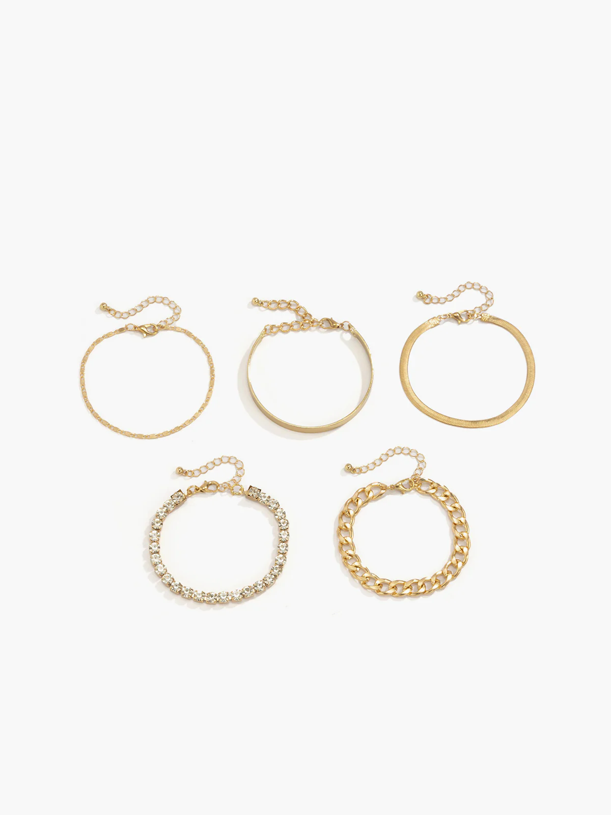 5pcs Rhinestone Snake Chain Bracelet - Image 3
