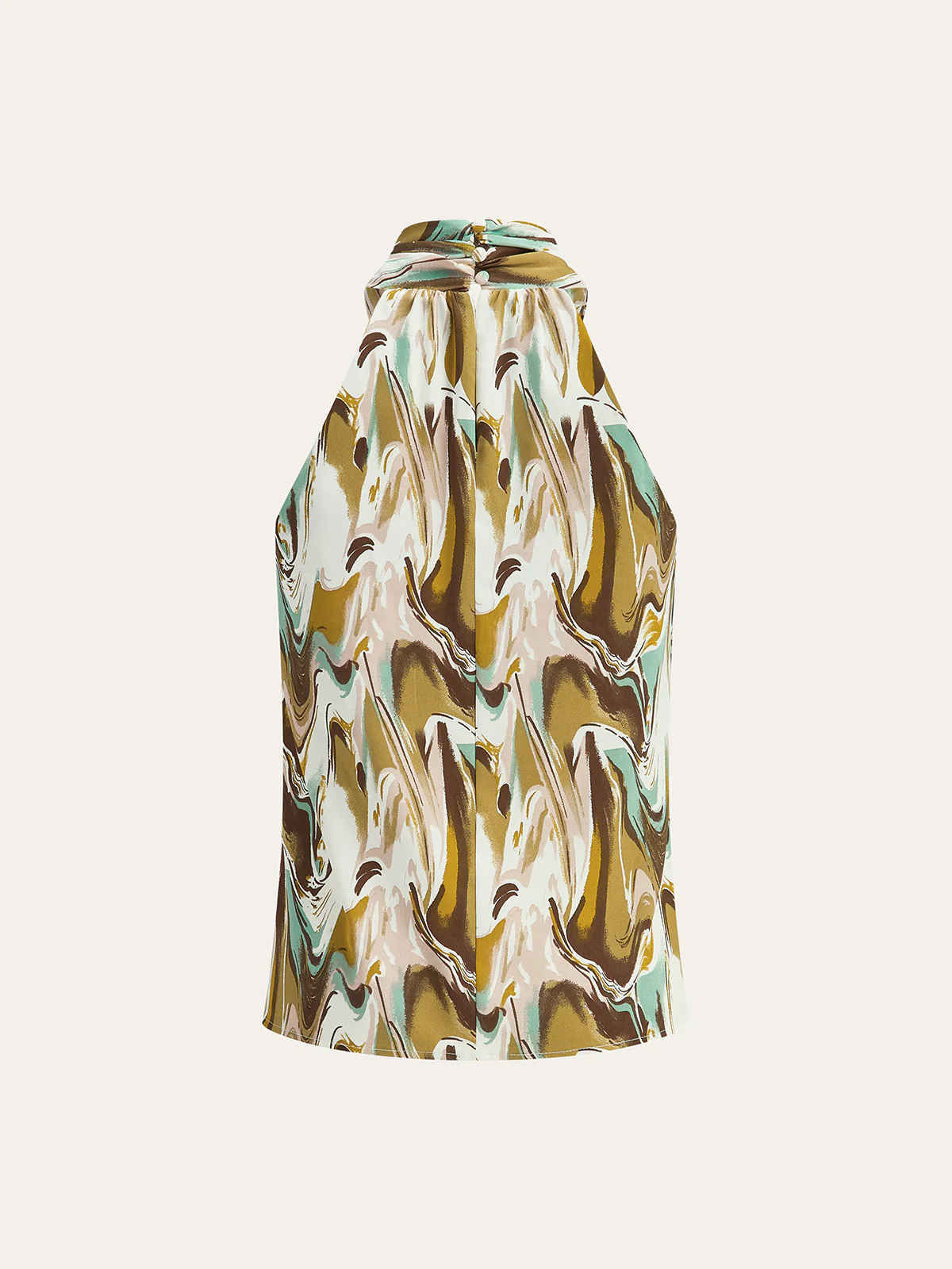 Abstract Print Halter Neck Top - Image 2