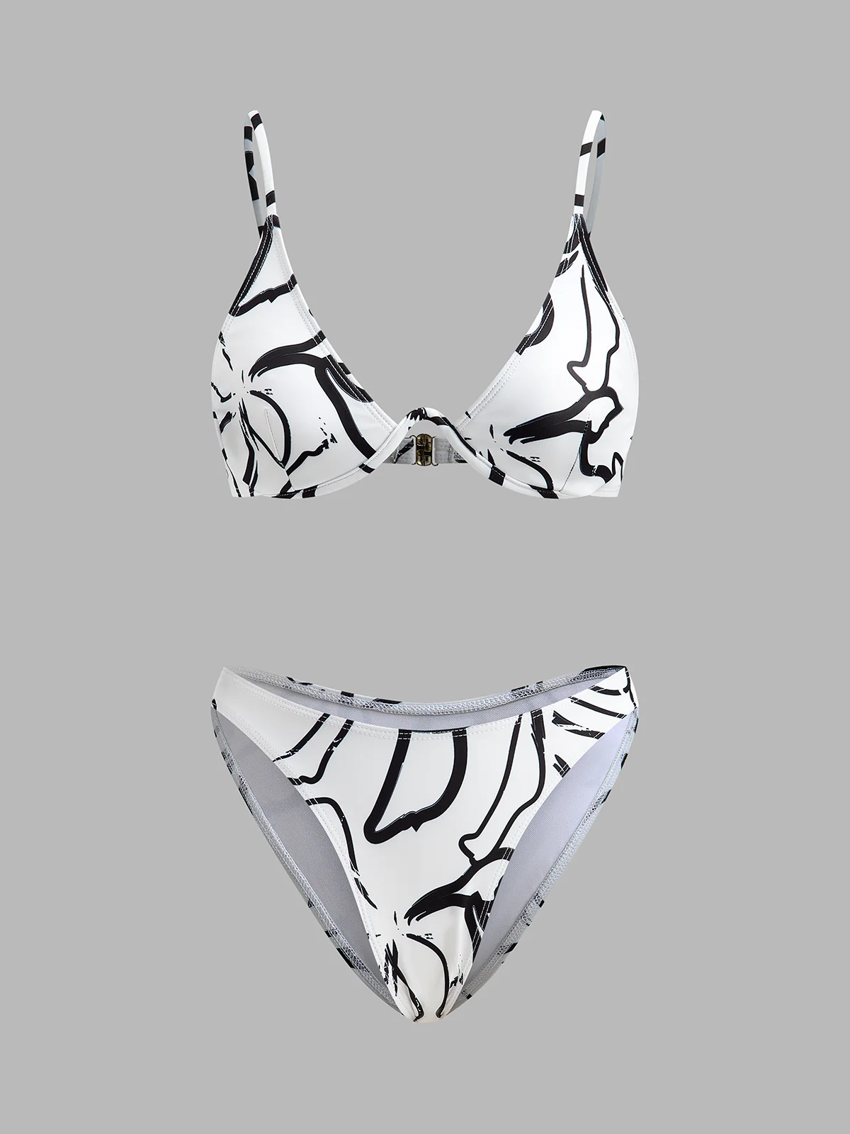 Abstract Print Triangle Bikini Set - Image 2