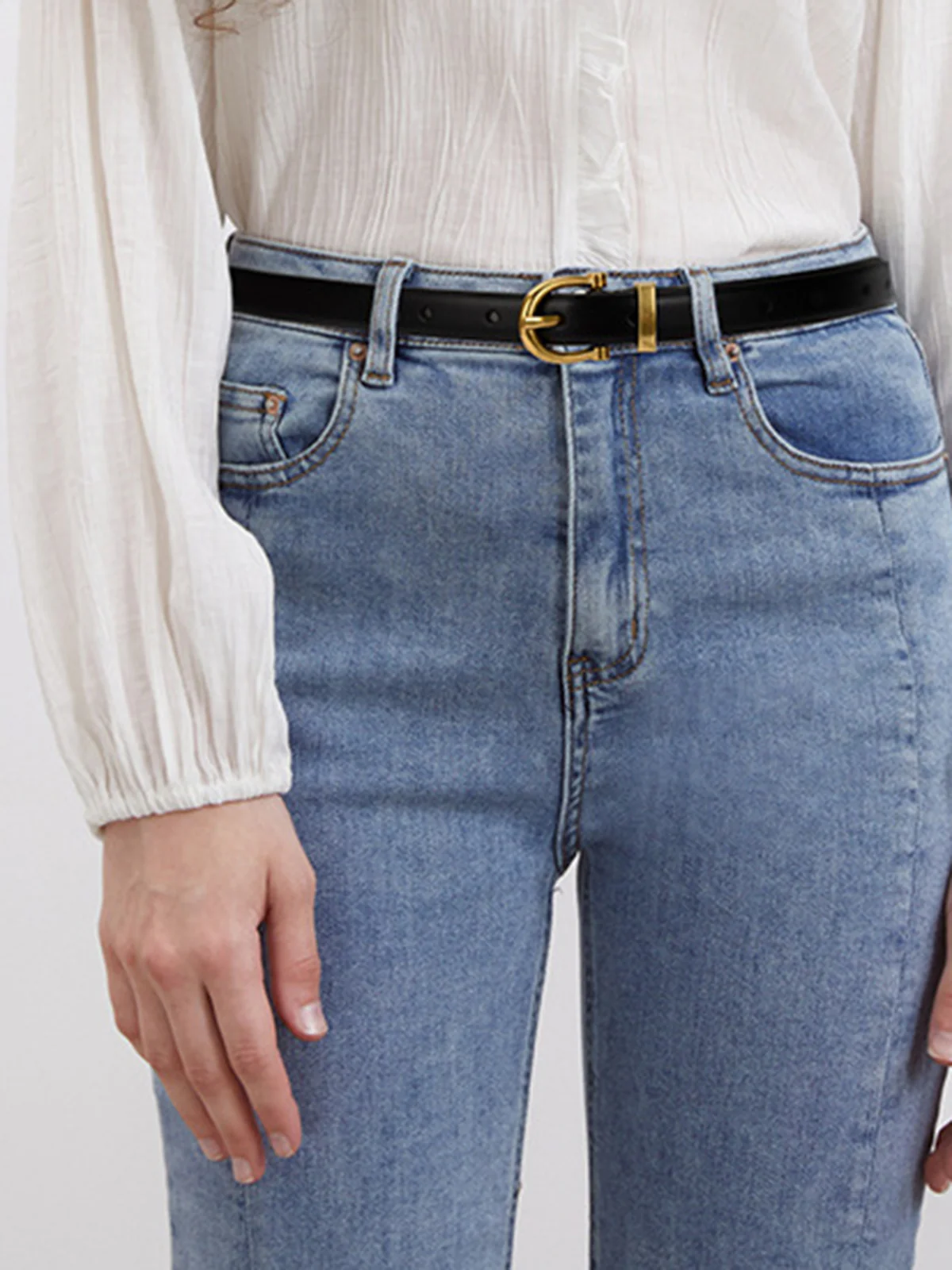 Adjustable Simple Metal Pin Buckle Belt - Image 2
