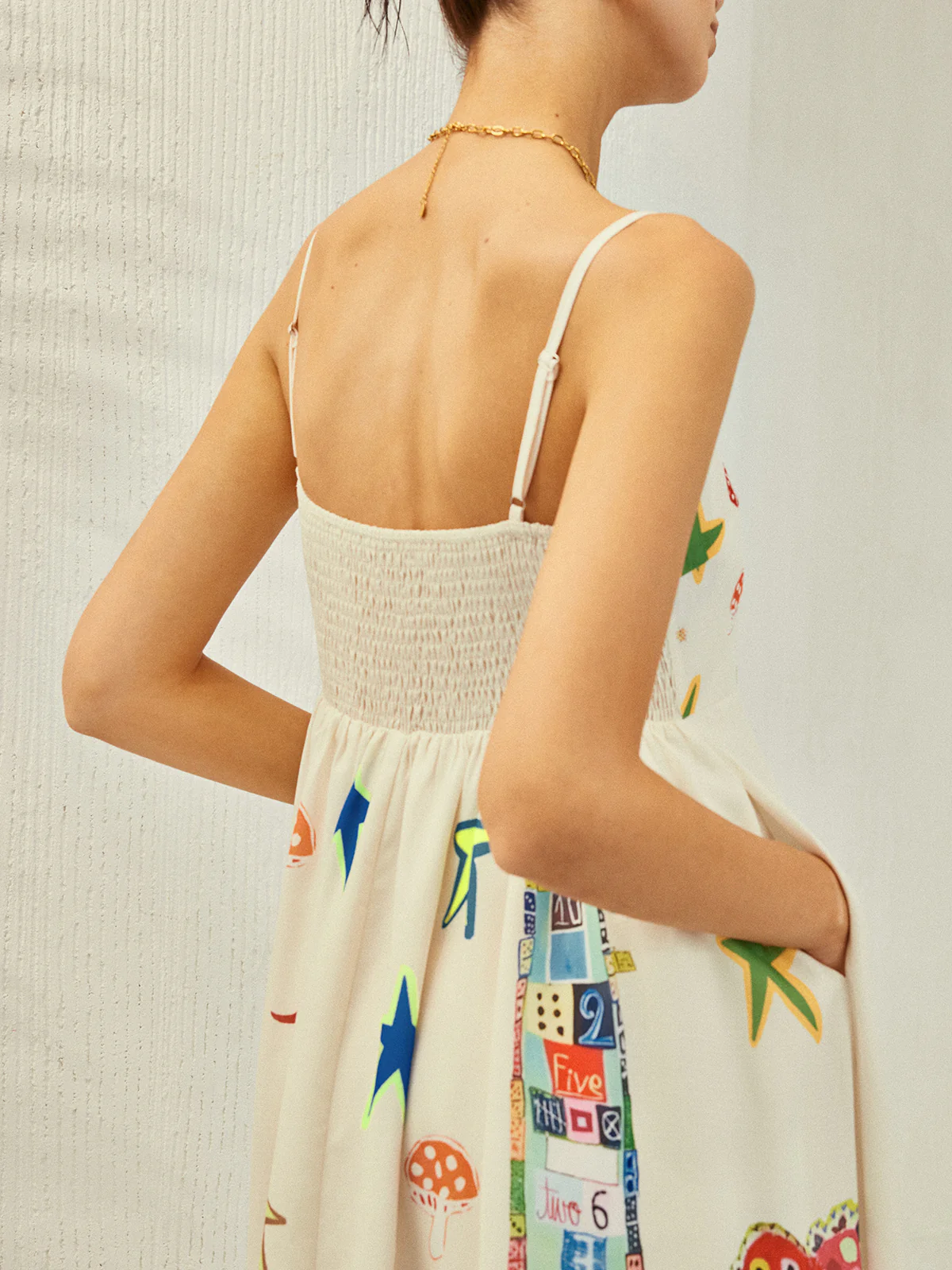 Adjustable Strap Print Dress With Pockets - Image 6