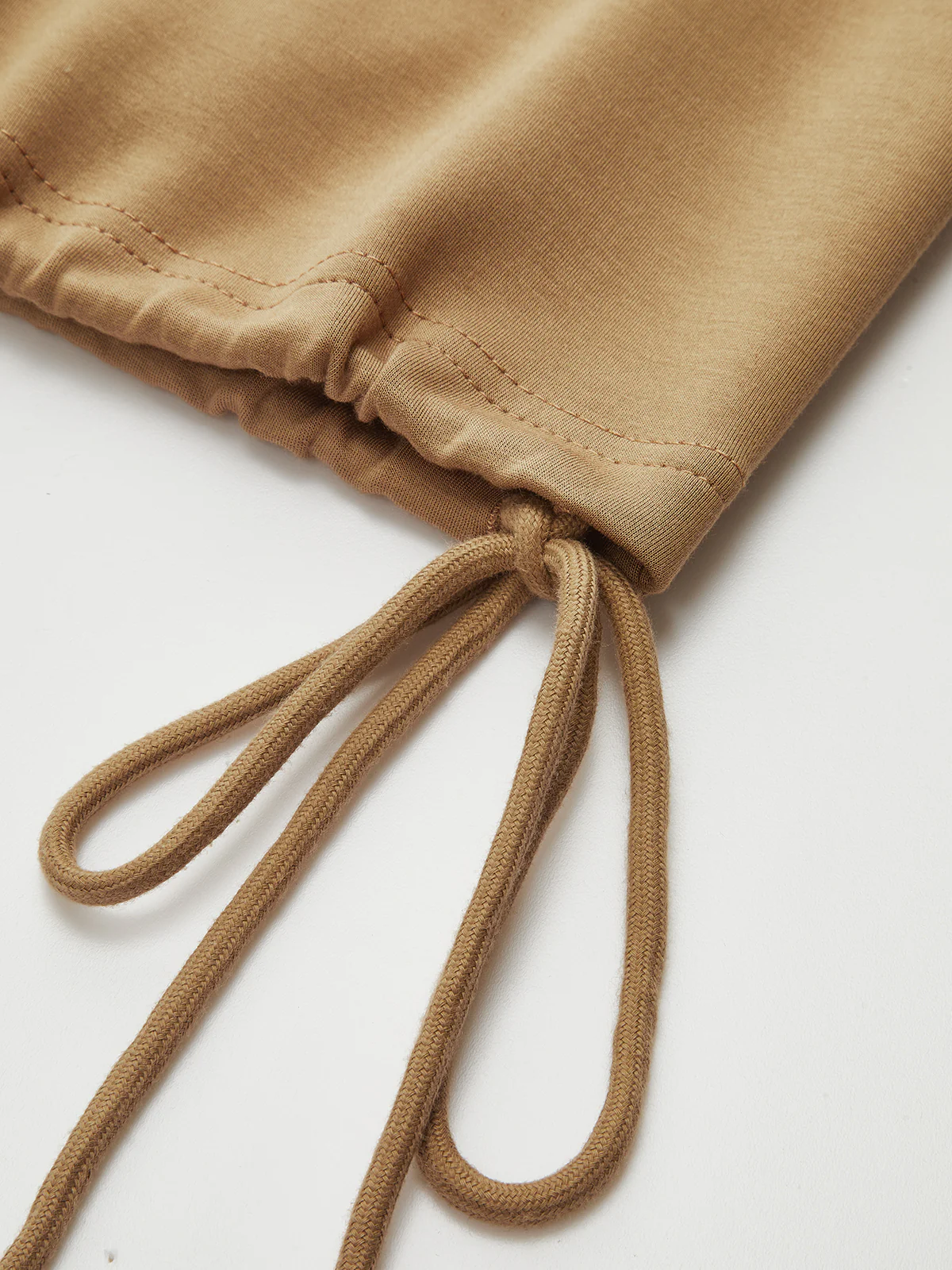 Air-Layered Drawstring Hem Short-Sleeve Top - Image 5