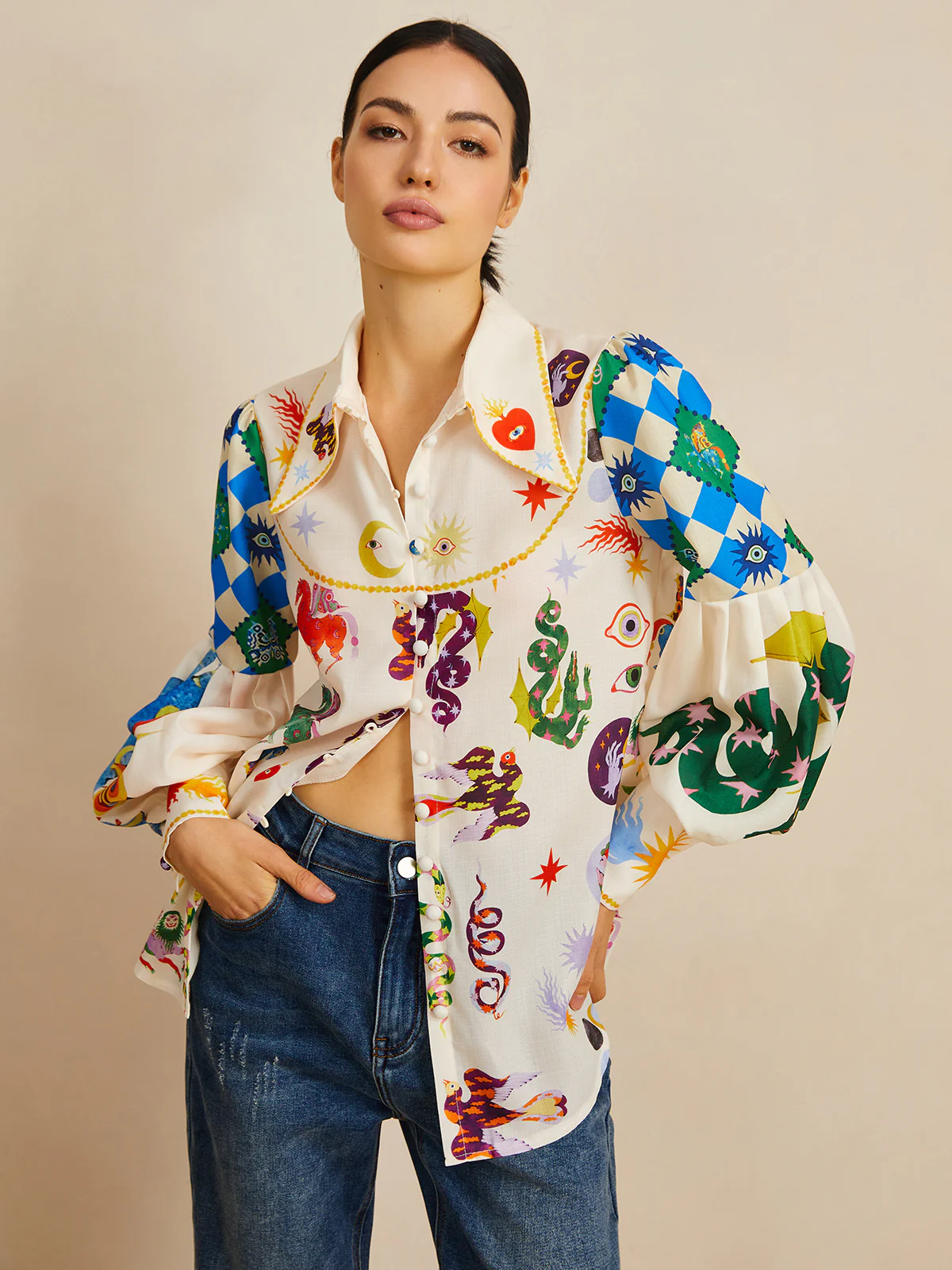 All Over Print Long Sleeve Shirt - Image 2