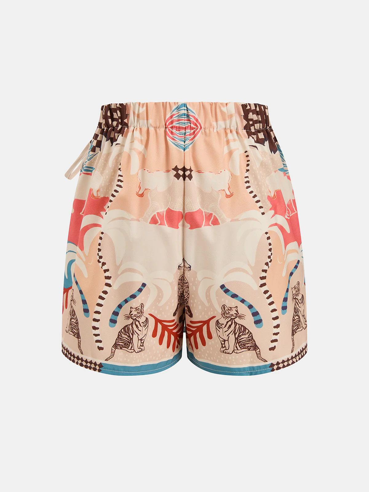 Animal Print Tie-Waist Wrap Skort - Image 2