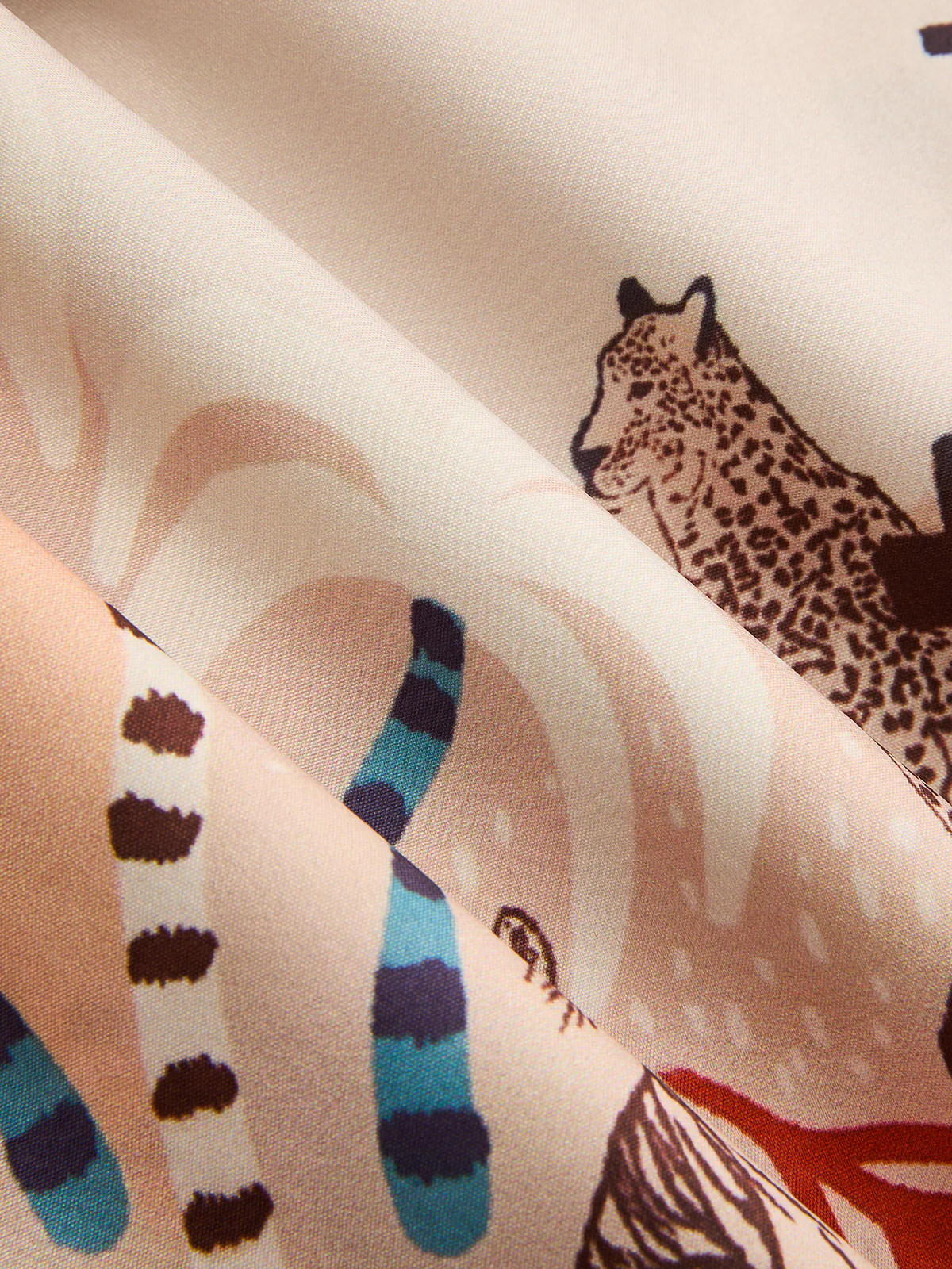 Animal Print Tie-Waist Wrap Skort - Image 3