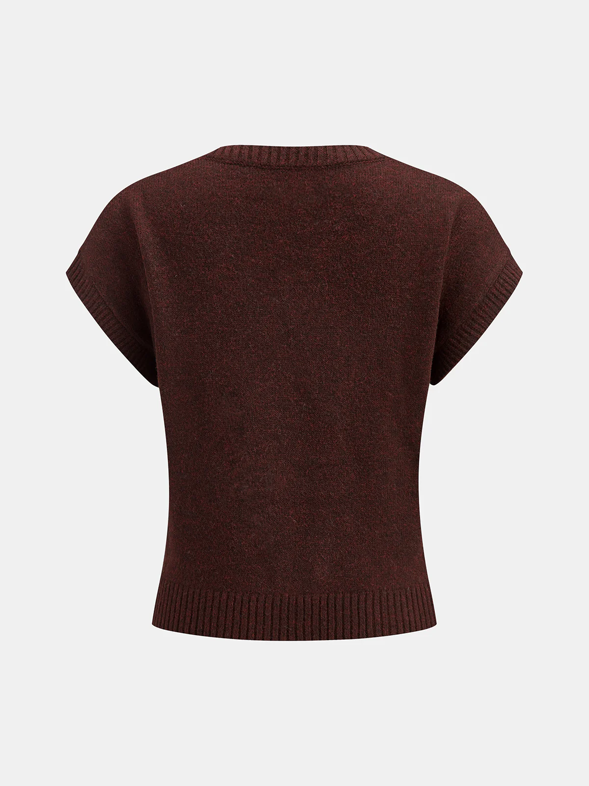 Argyle V-Neck Wool Blend Sweater Vest - Image 2