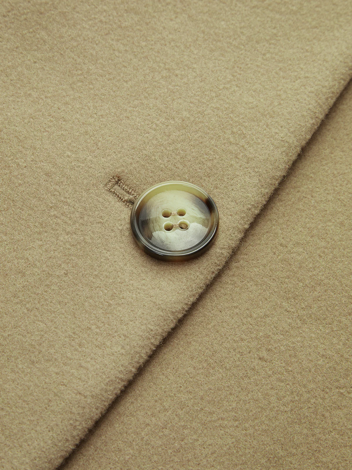 Asymmertrical Button Down Wool-blend Coat - Image 4