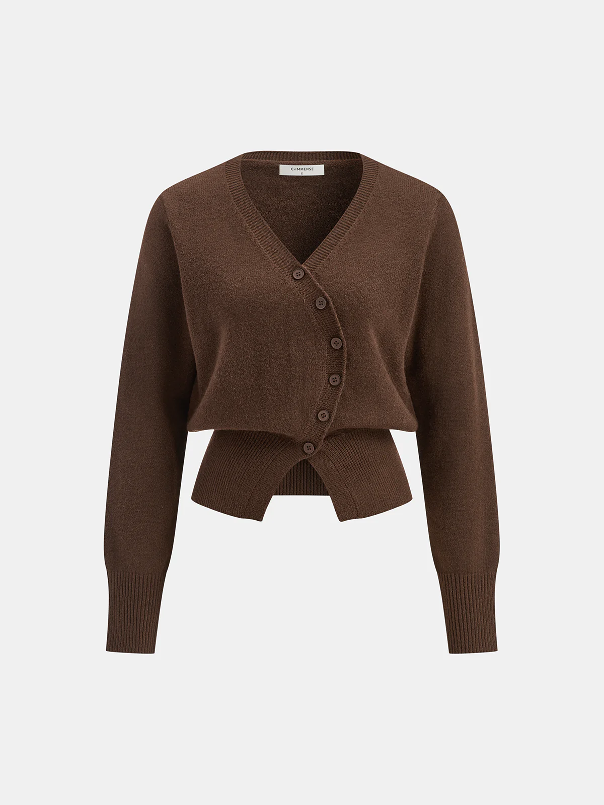 Asymmetric Button Front Cardigan