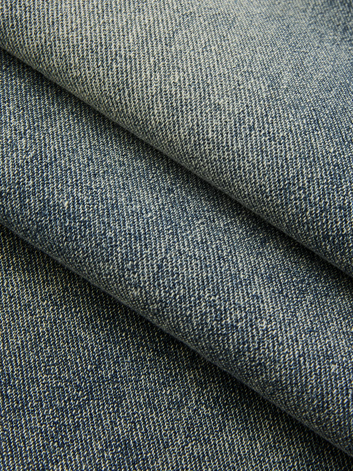 Asymmetric Button Wide Leg Jeans - Image 3
