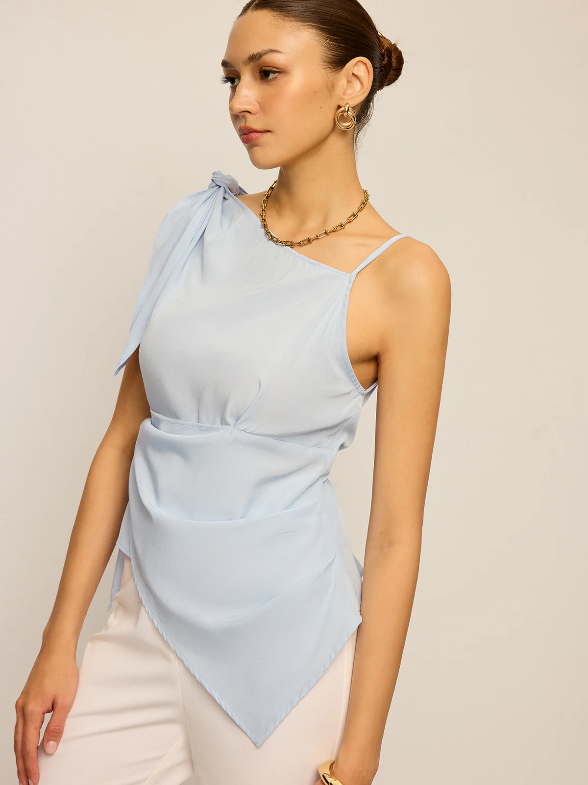 Asymmetric Knotted  Tank Top - Image 6