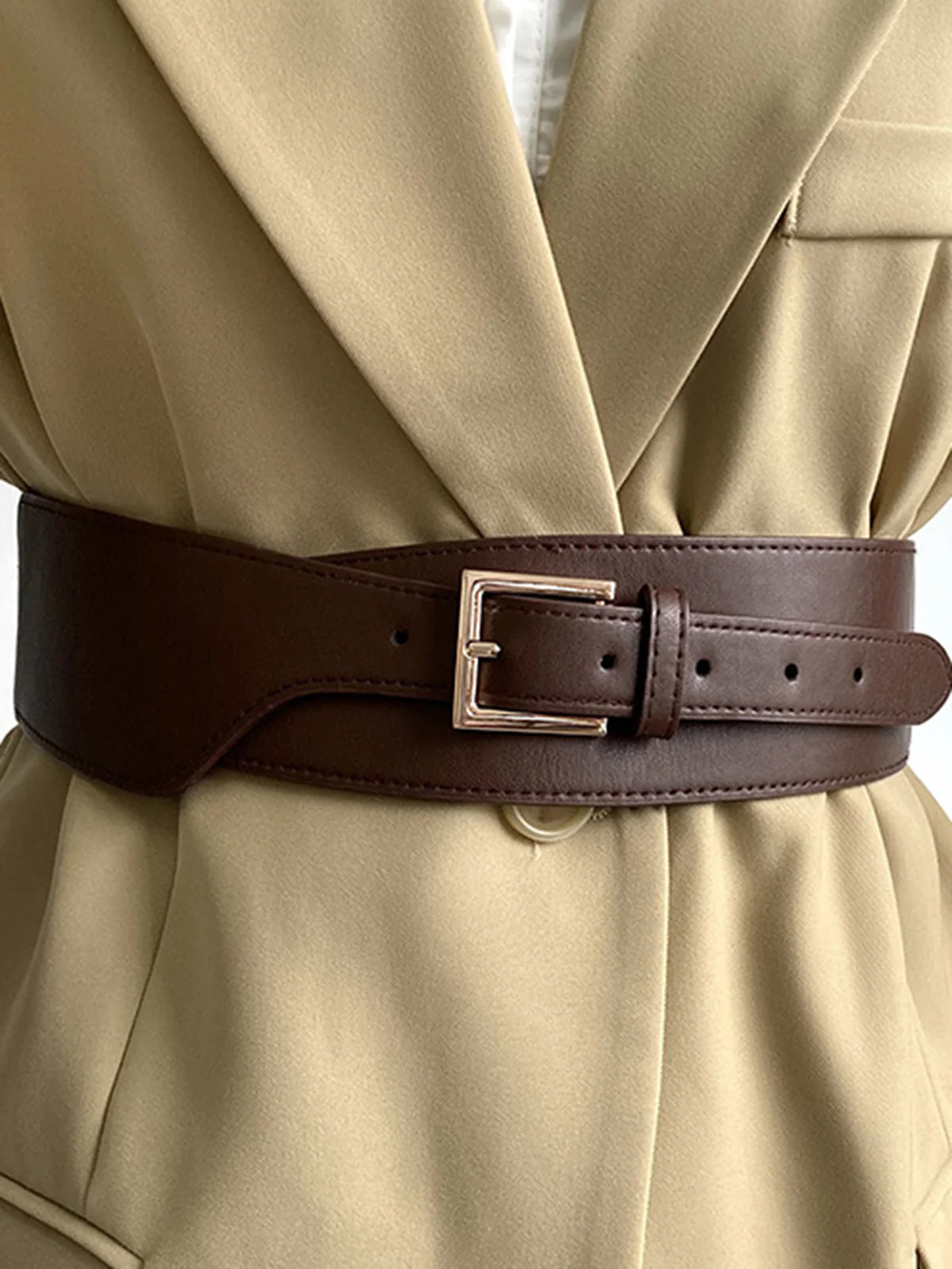 Asymmetric Leather Belt - Image 2