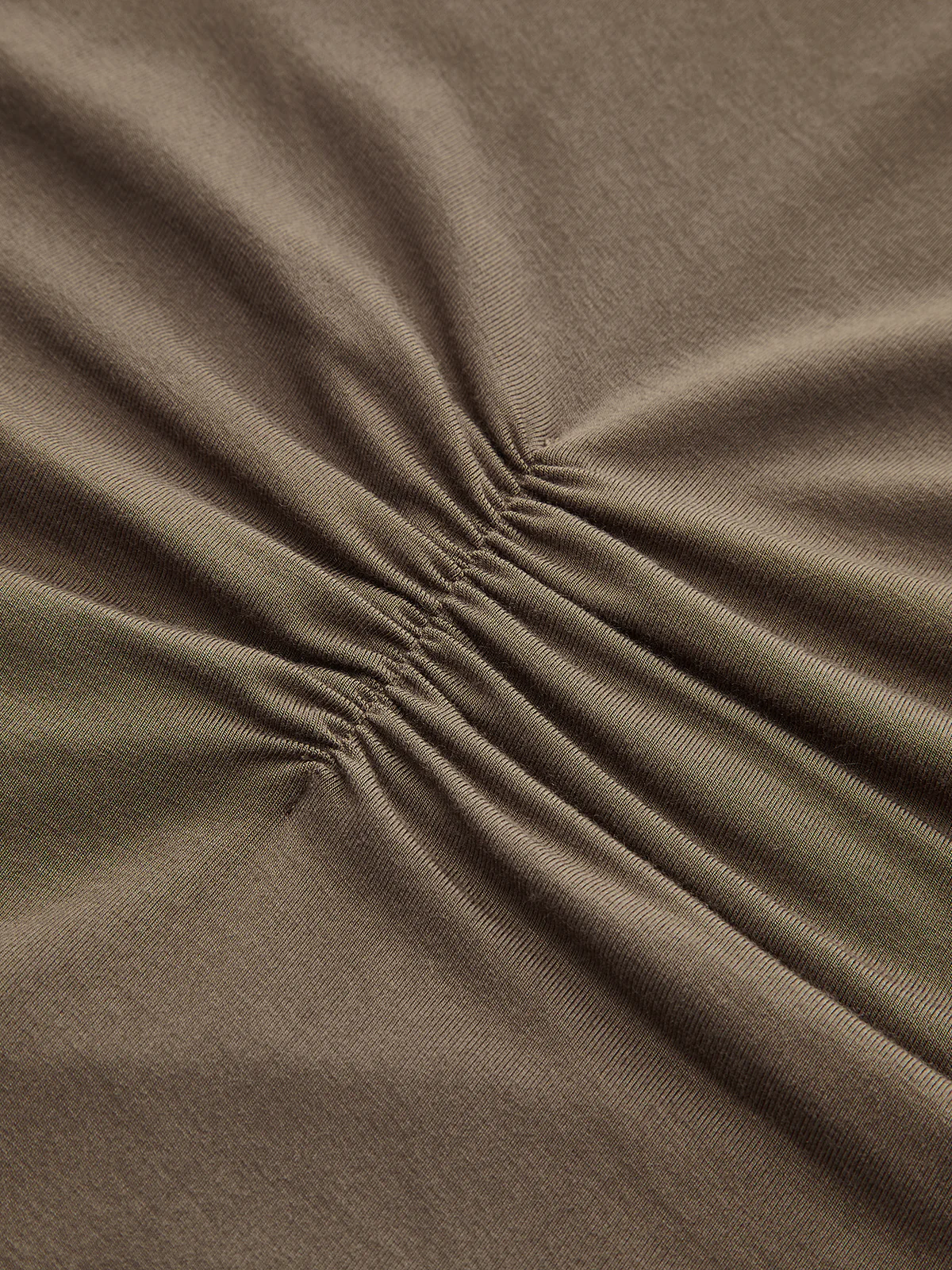 Asymmetric Neck Ruched Long Sleeve Top - Image 4