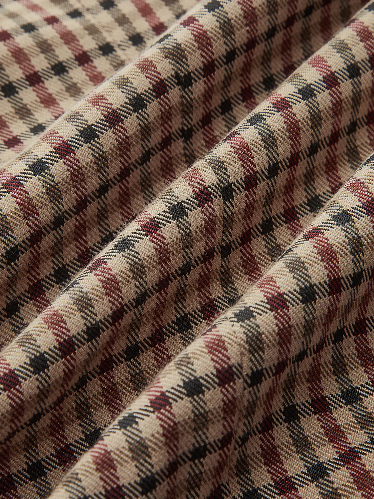 Asymmetric Neckline Plaid Jacket - Image 3