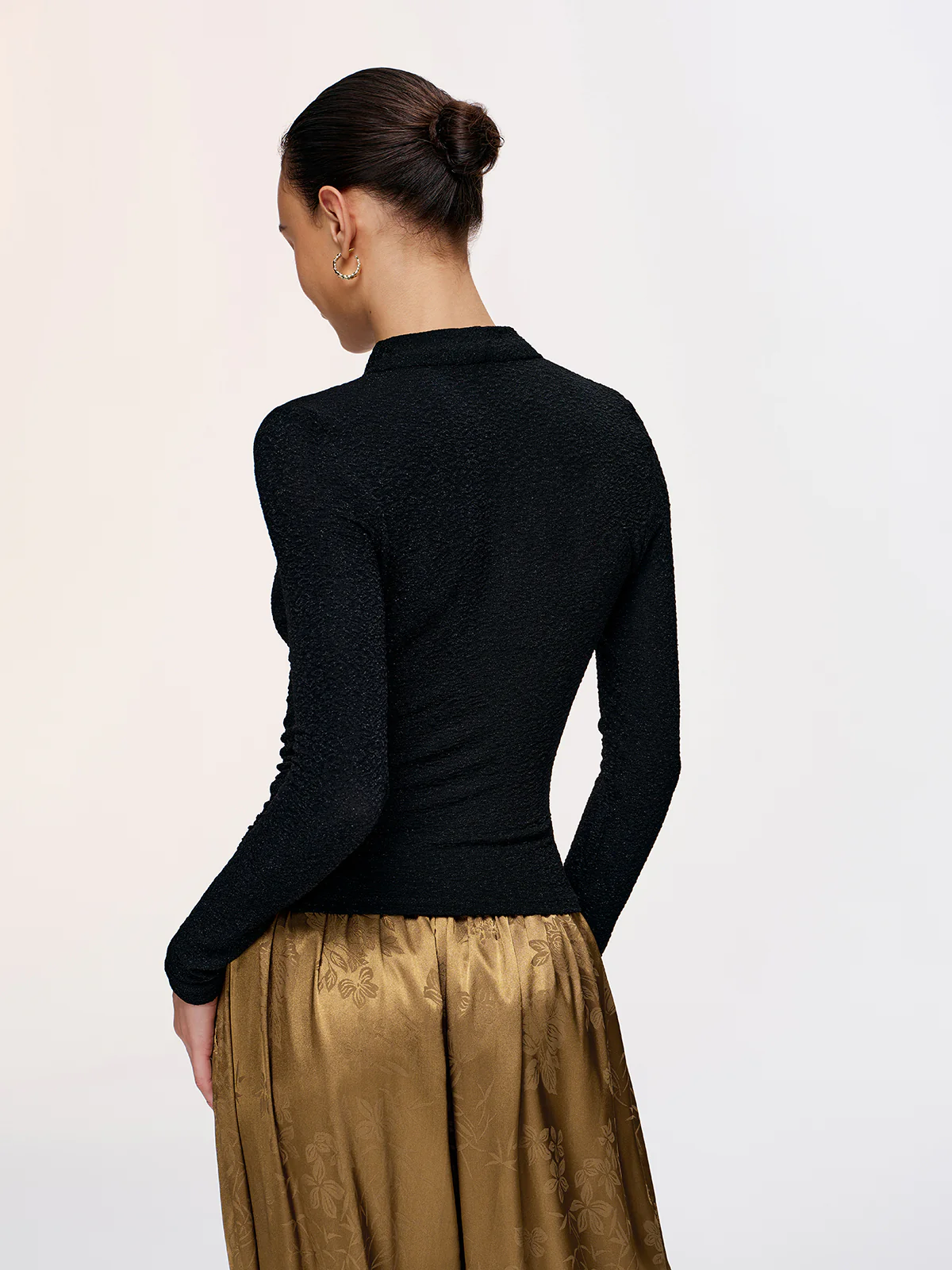 Asymmetric Neckline Sparkle Knit Top - Image 6