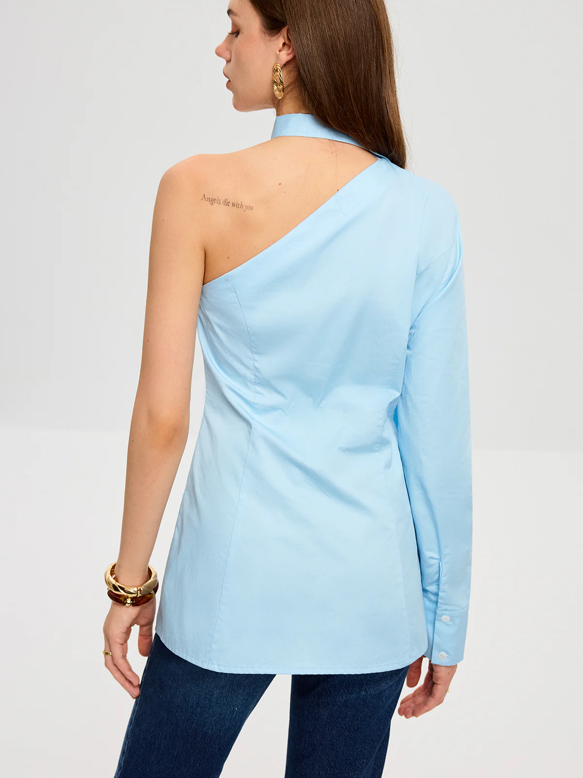 Asymmetric One-Shoulder Shirt - Image 5