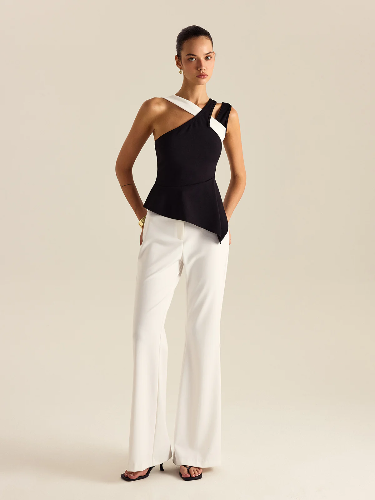 Asymmetric Peplum Top - Image 4