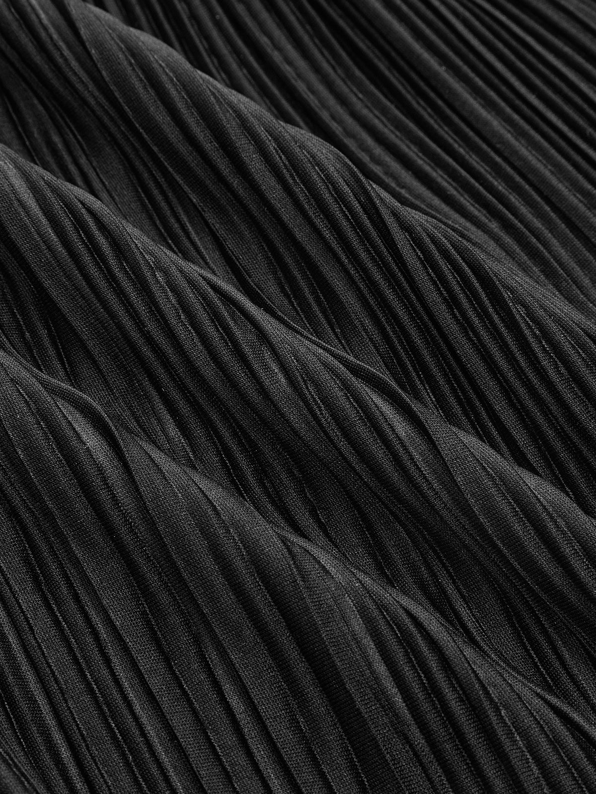 Asymmetric Pleated Metal Decor Tank Top - Image 3