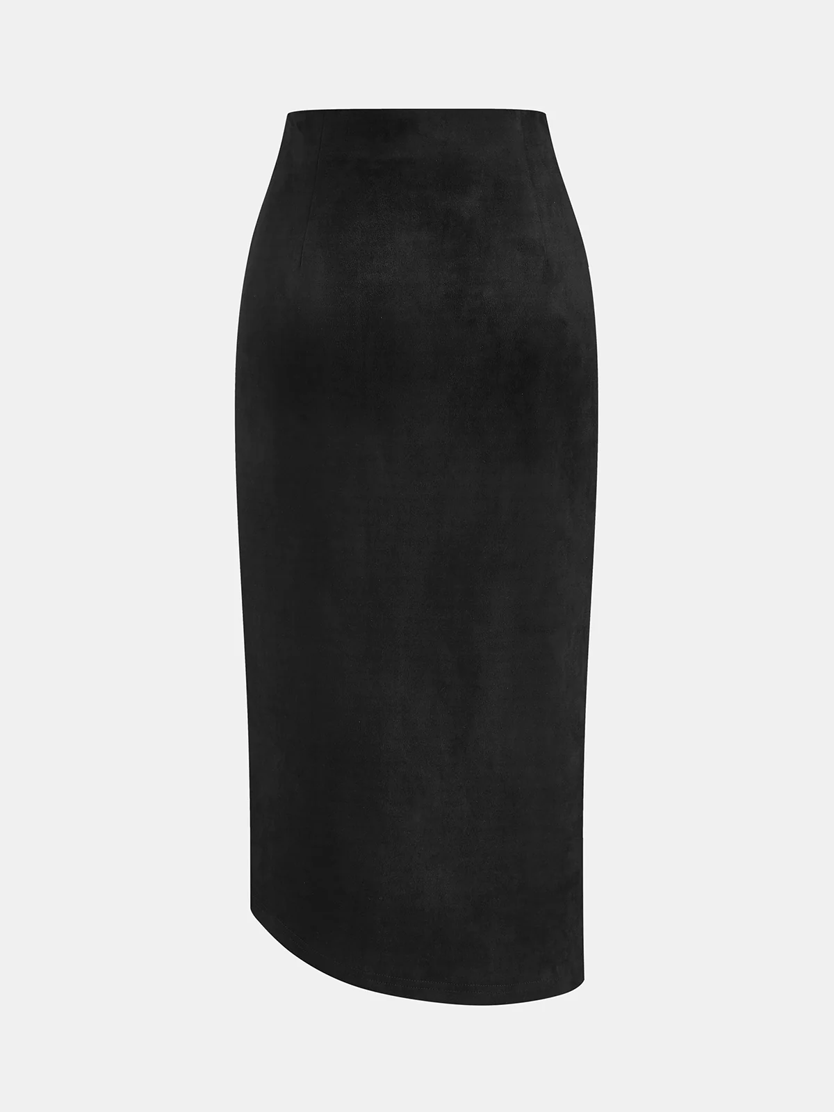 Asymmetric Ruched Midi Skirt - Image 2
