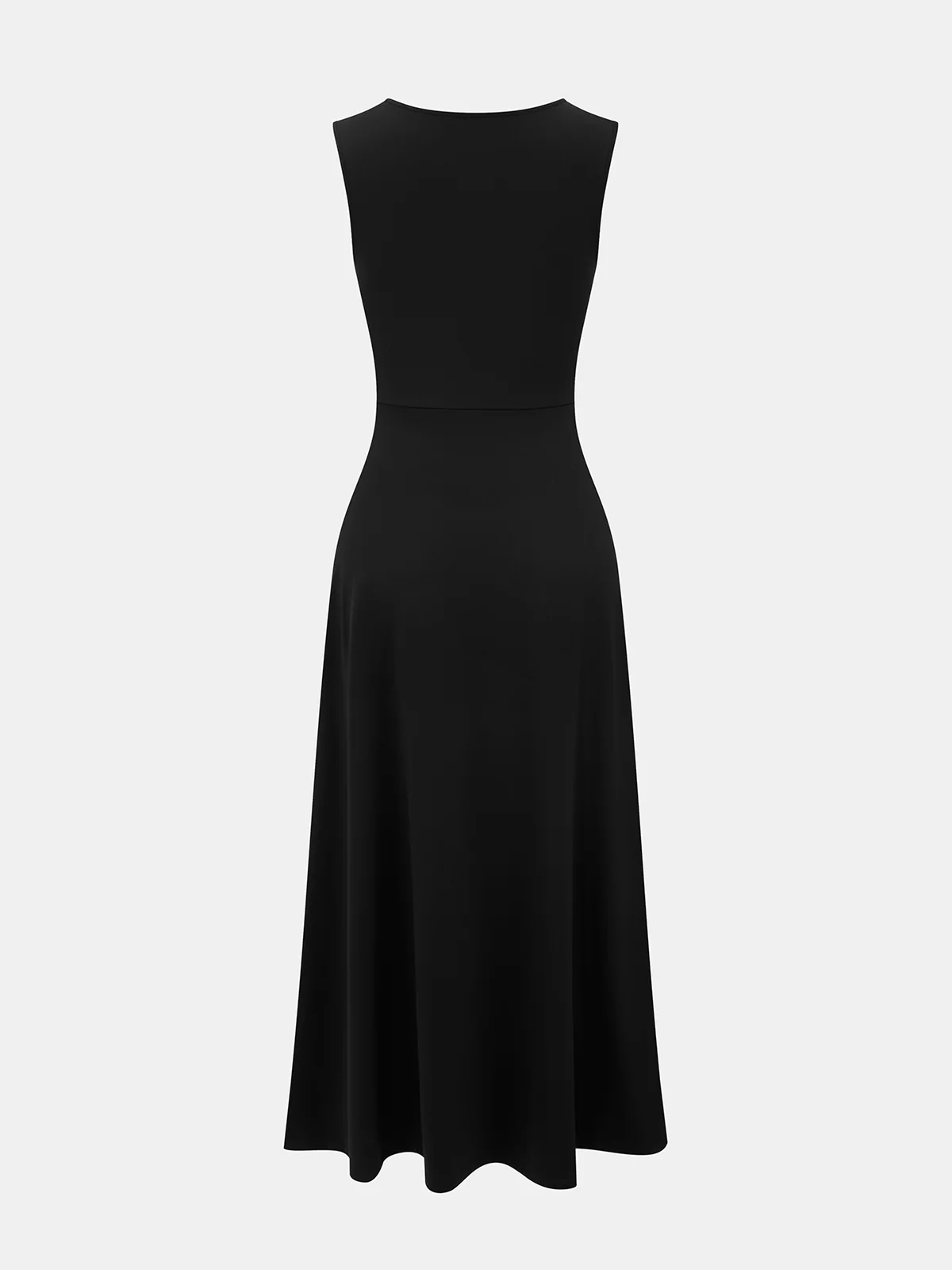 Asymmetric Ruched Sleeveless Maxi Dress - Image 2