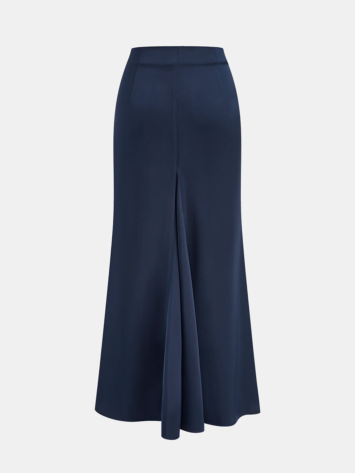 Asymmetric Ruffle Metal Detail Satin Maxi Skirt - Image 2