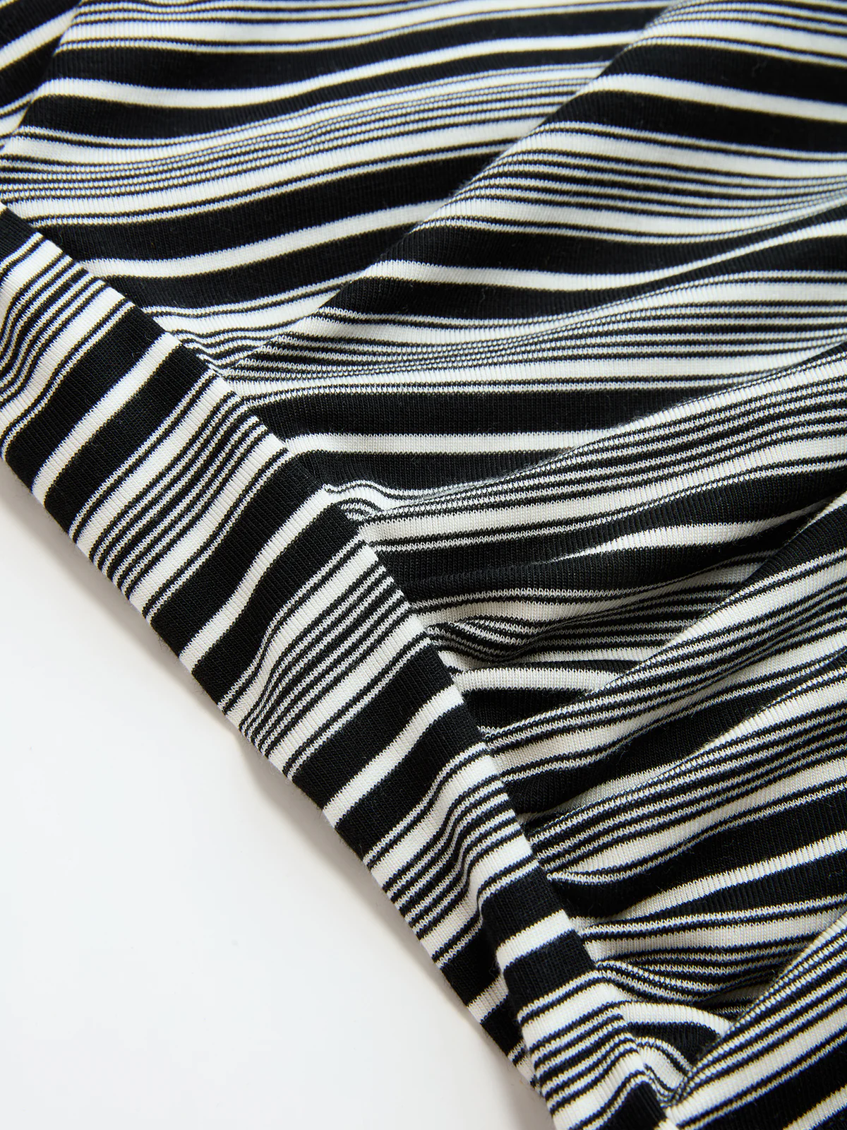Asymmetric Striped Top with Off-Shoulder Design - Image 3